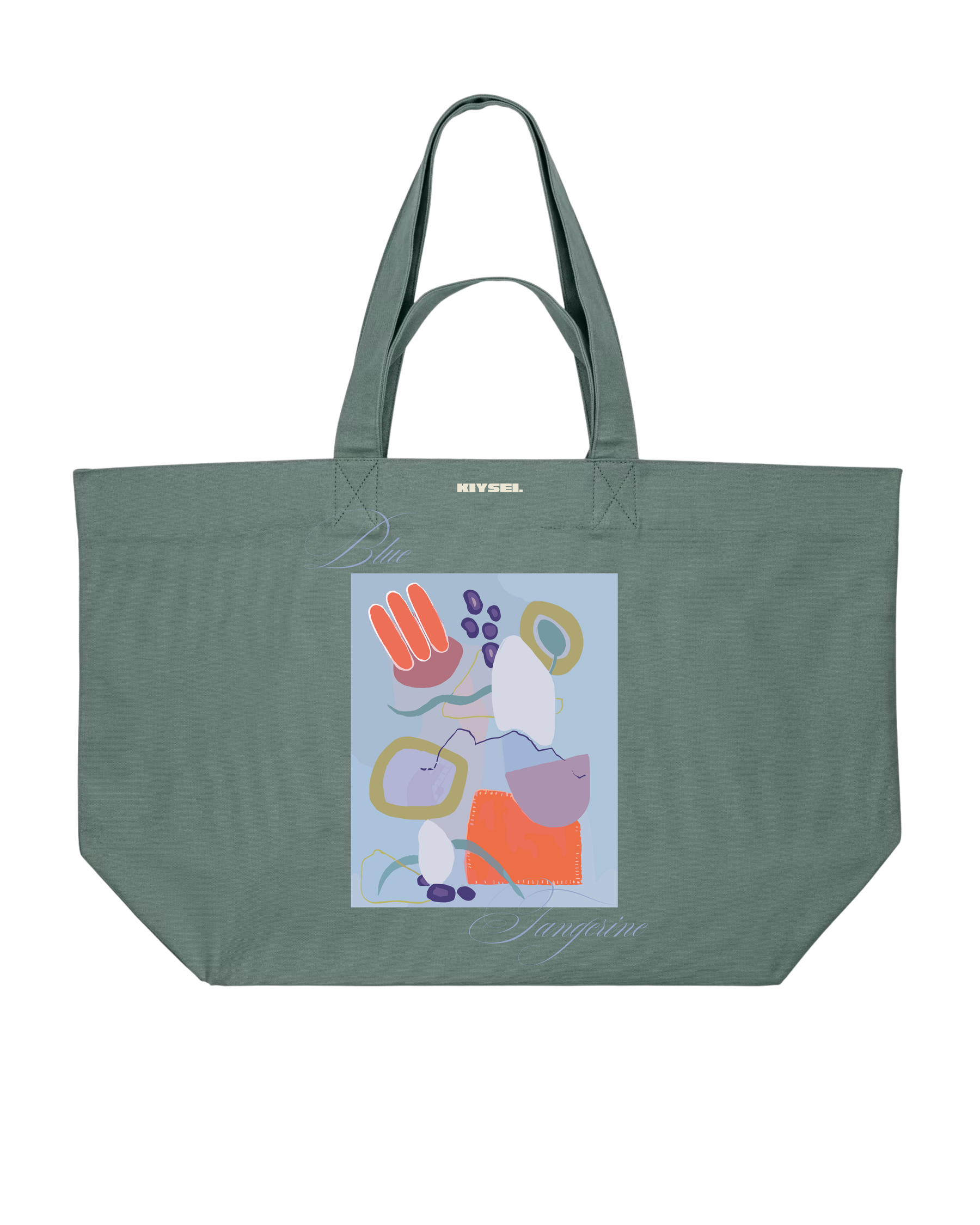 Signature Tote Bag Blue tangerine