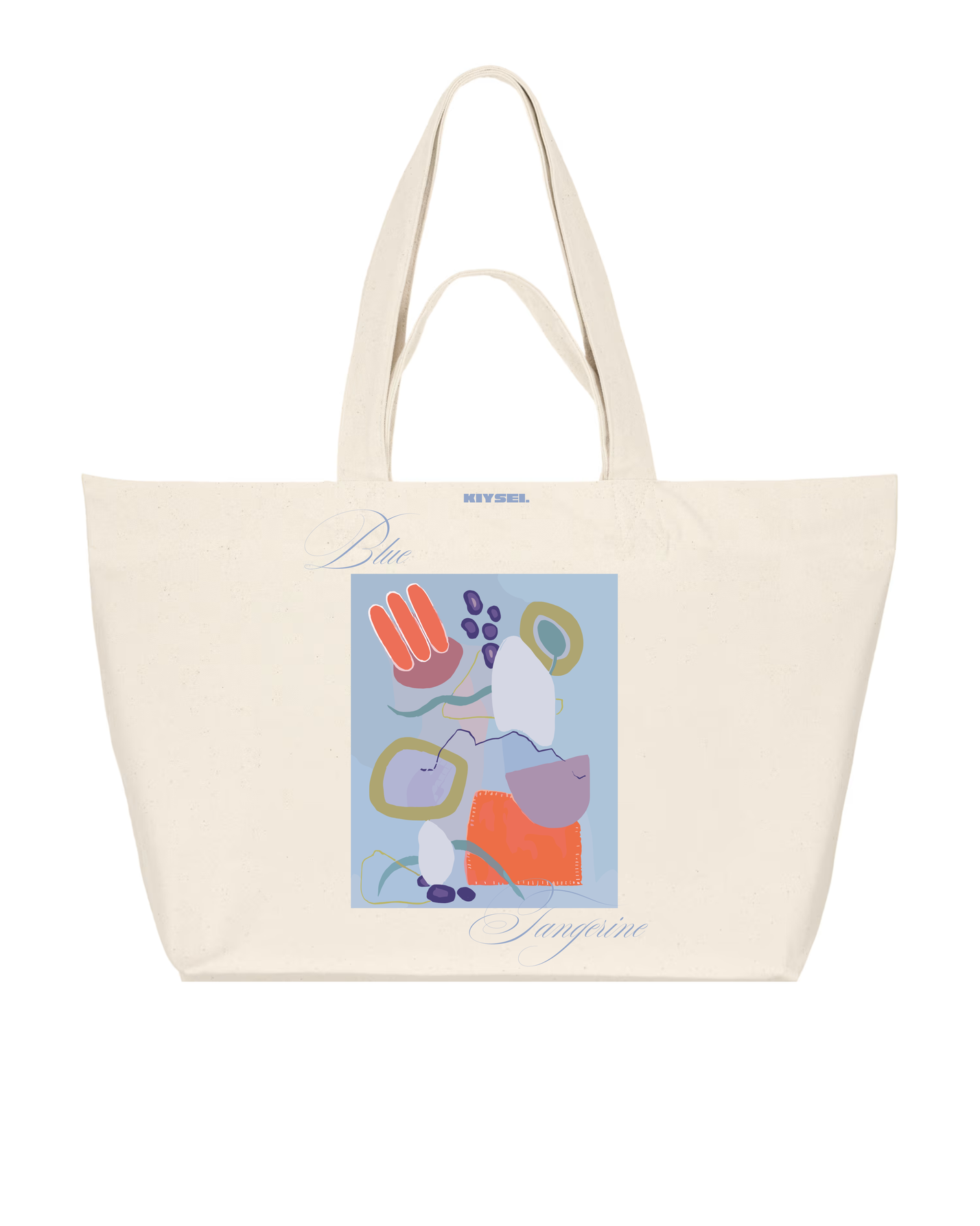 Signature Tote Bag Blue tangerine