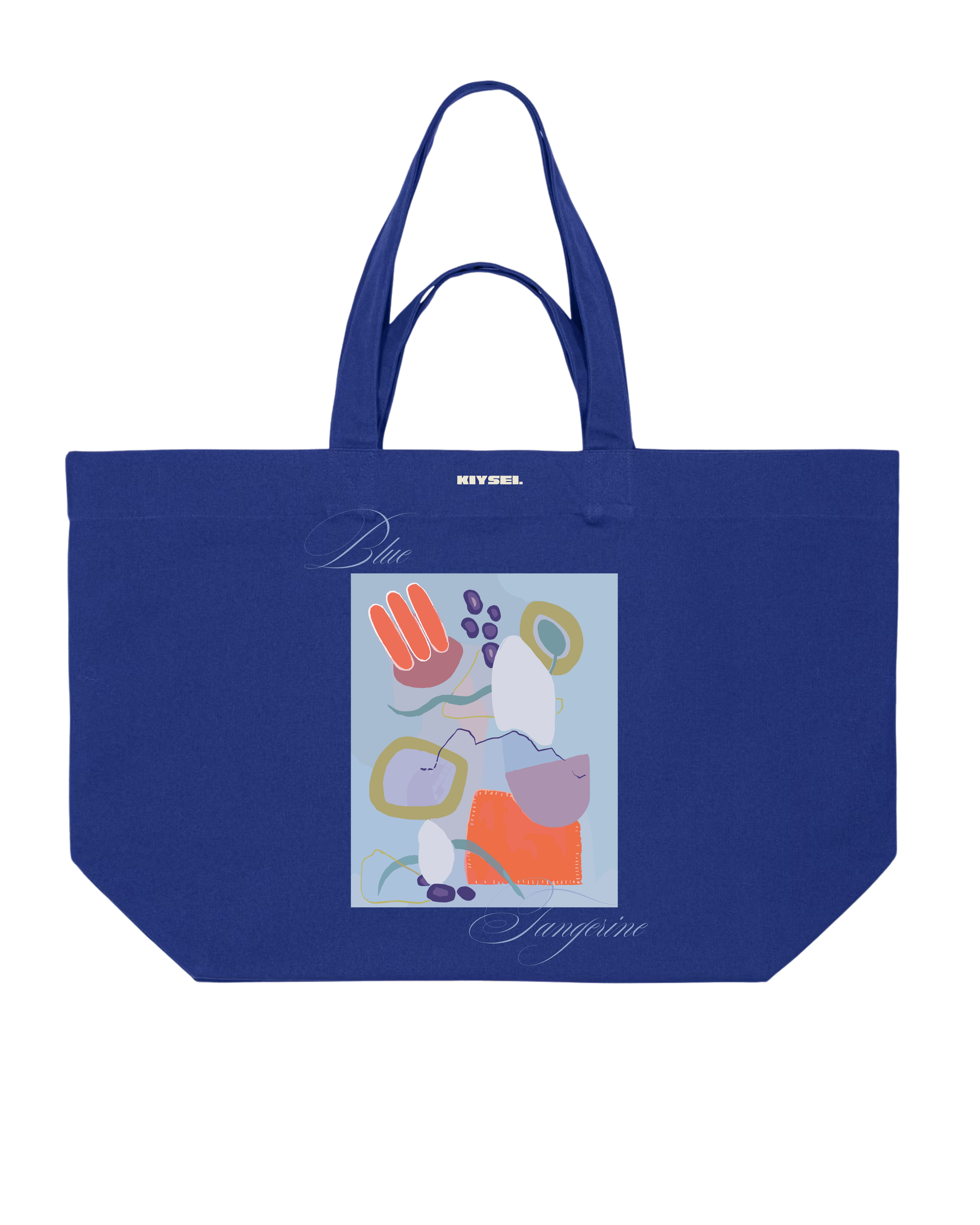 Signature Tote Bag Blue tangerine